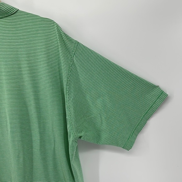 Fairway & Greene Green&White Striped Polo Shirt Classic Comfort Size X-Large - Picture 8 of 12